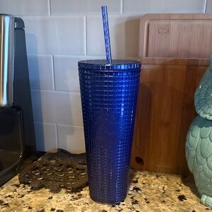 Starbucks Midnight Blue Textured Tumbler with Straw